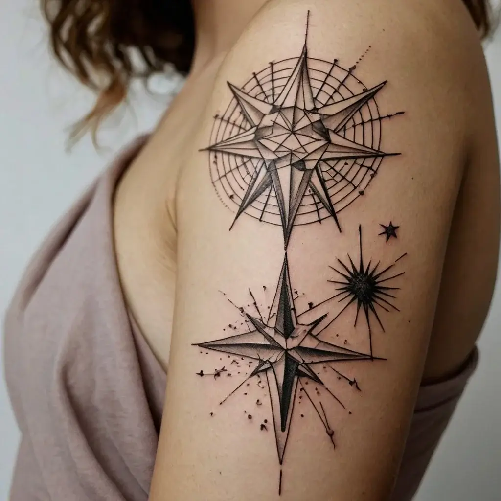 shoulder star tattoos (104)