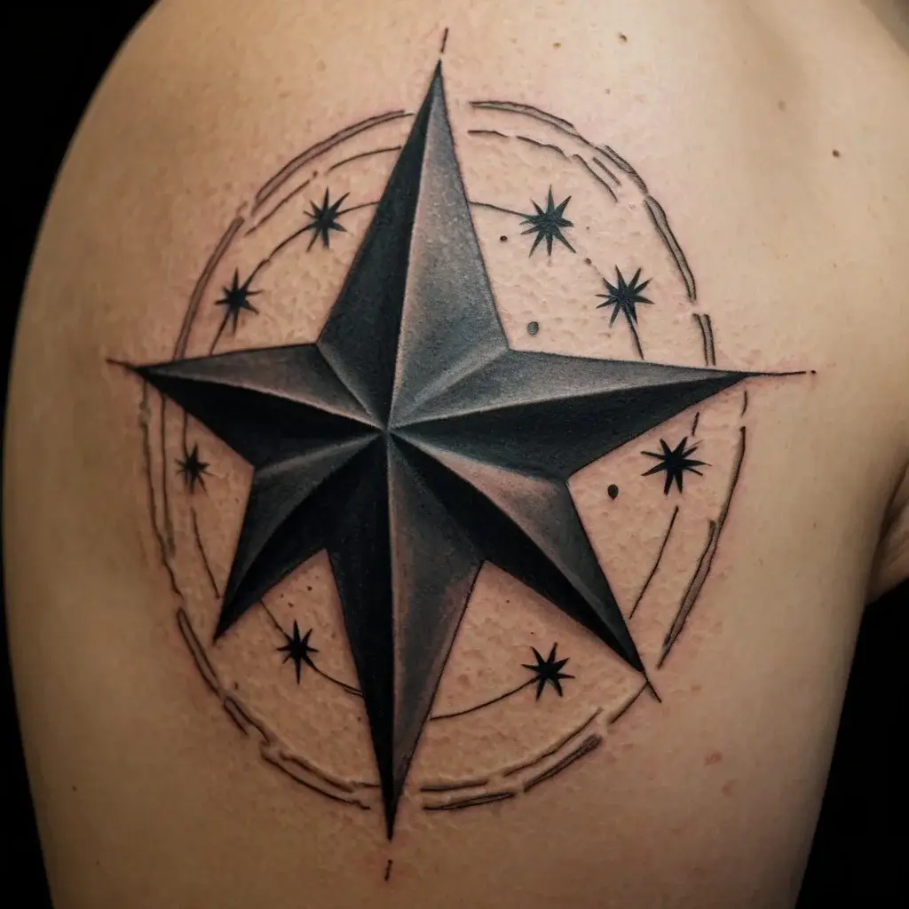 shoulder star tattoos (105)