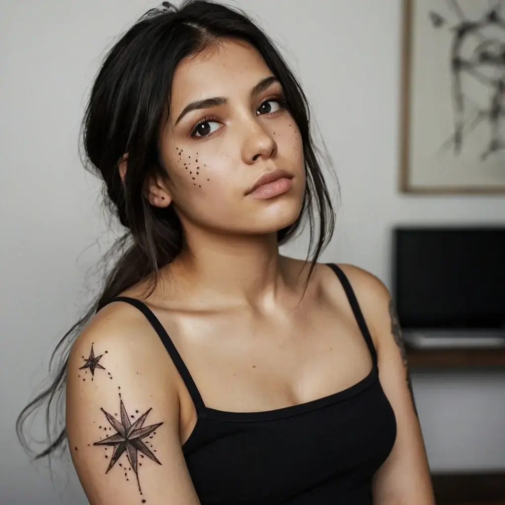 shoulder star tattoos (107)