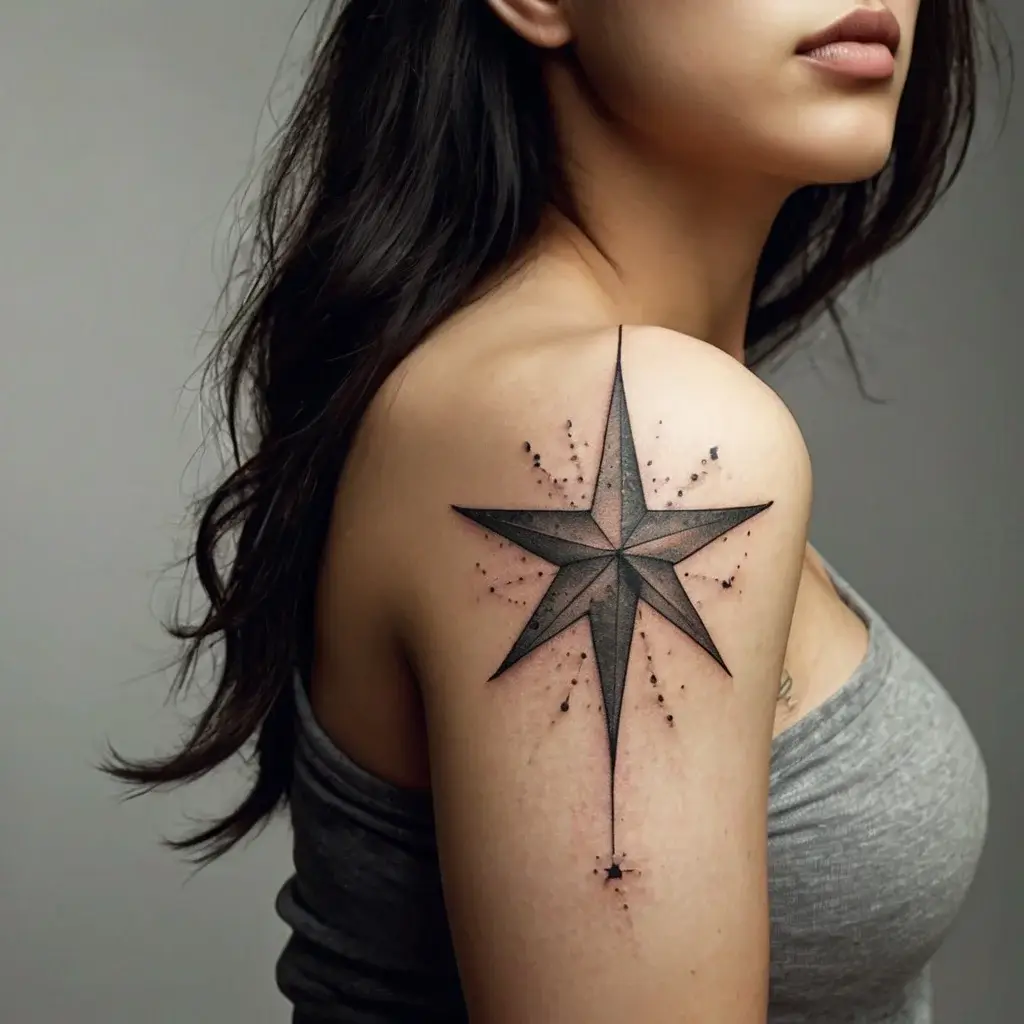 shoulder star tattoos (108)