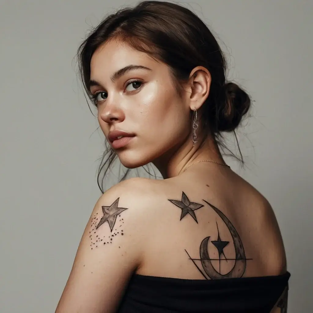 shoulder star tattoos (110)