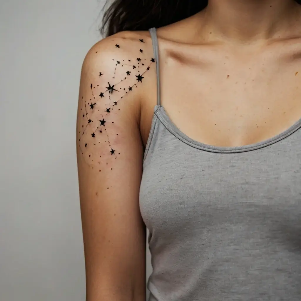 shoulder star tattoos (112)