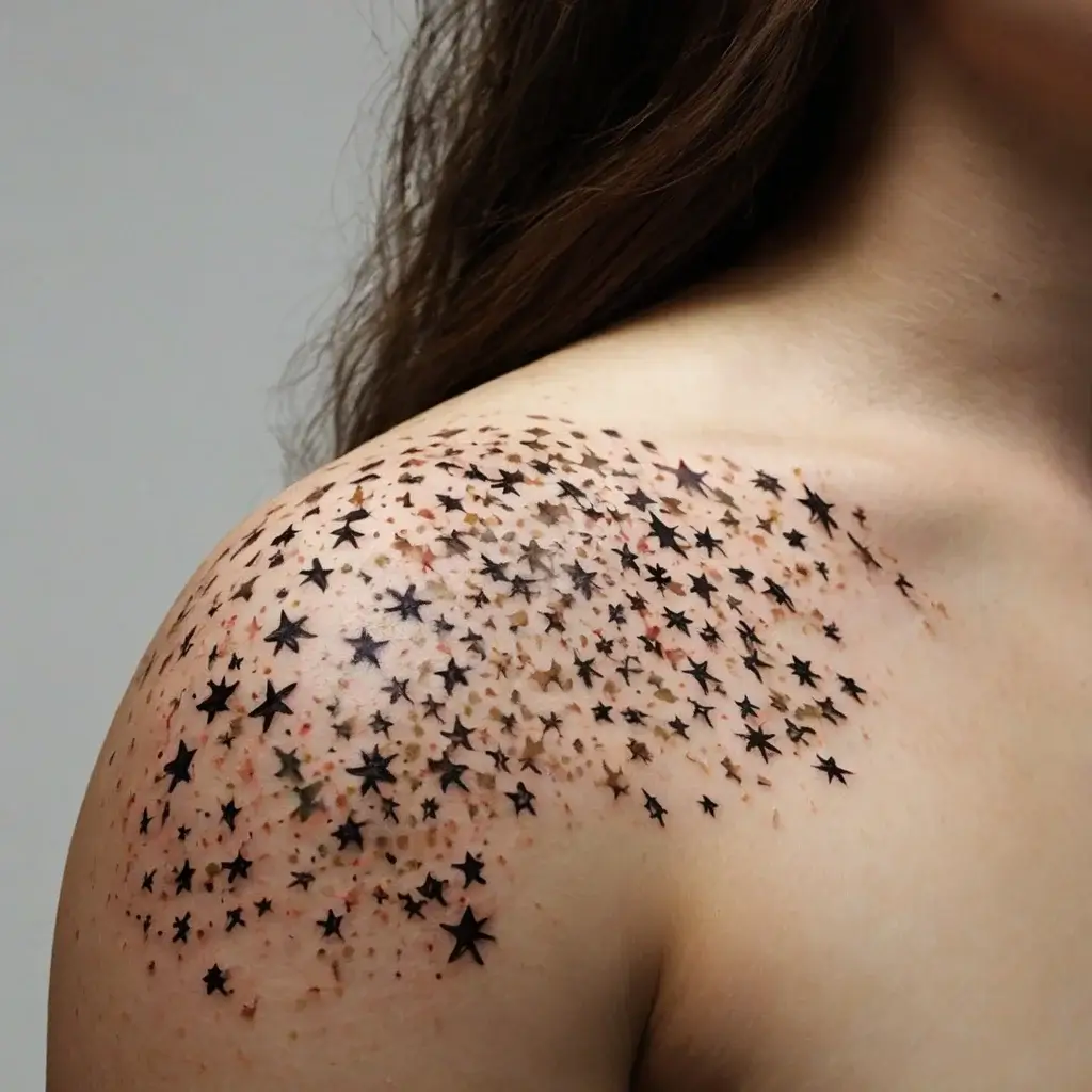 shoulder star tattoos (113)