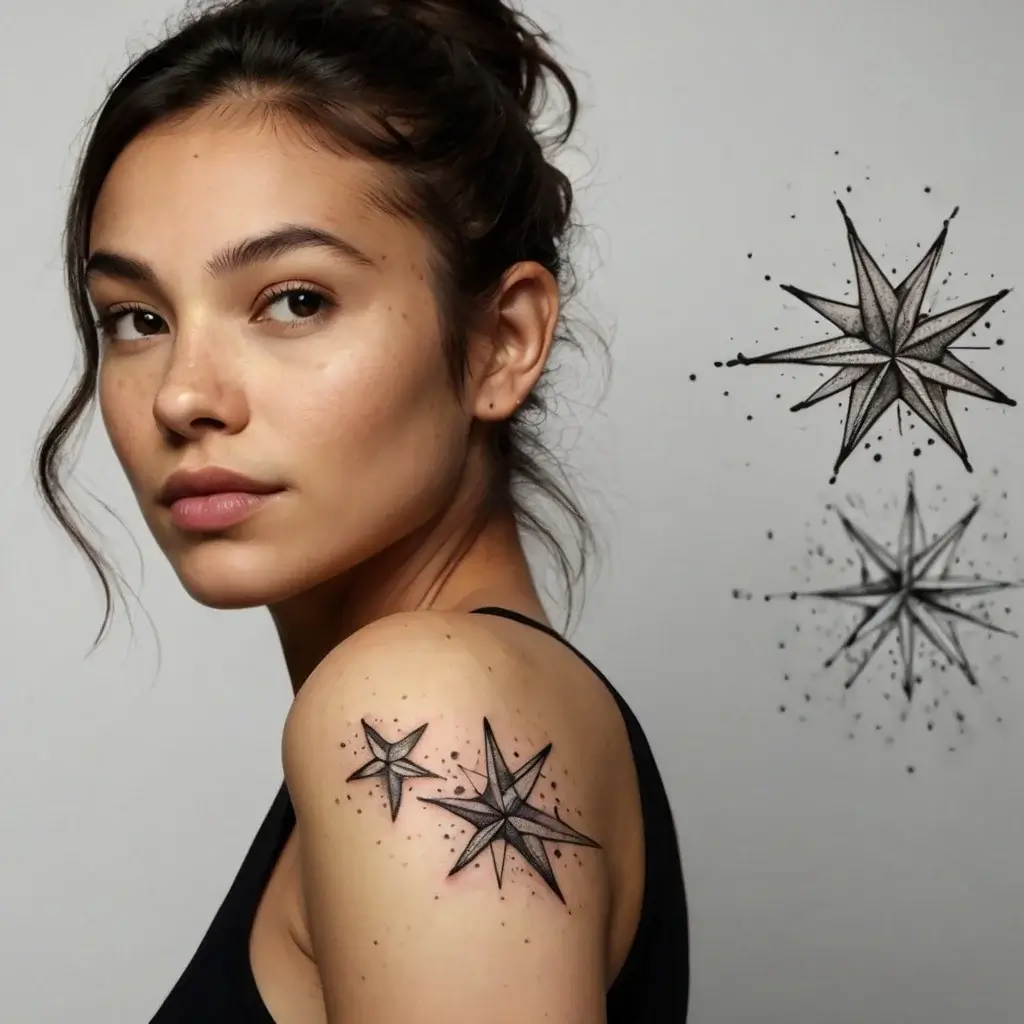 shoulder star tattoos (114)