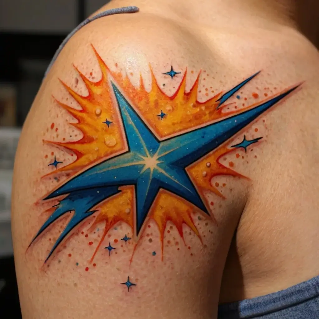 shoulder star tattoos (117)