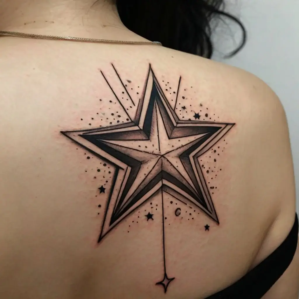 shoulder star tattoos (120)