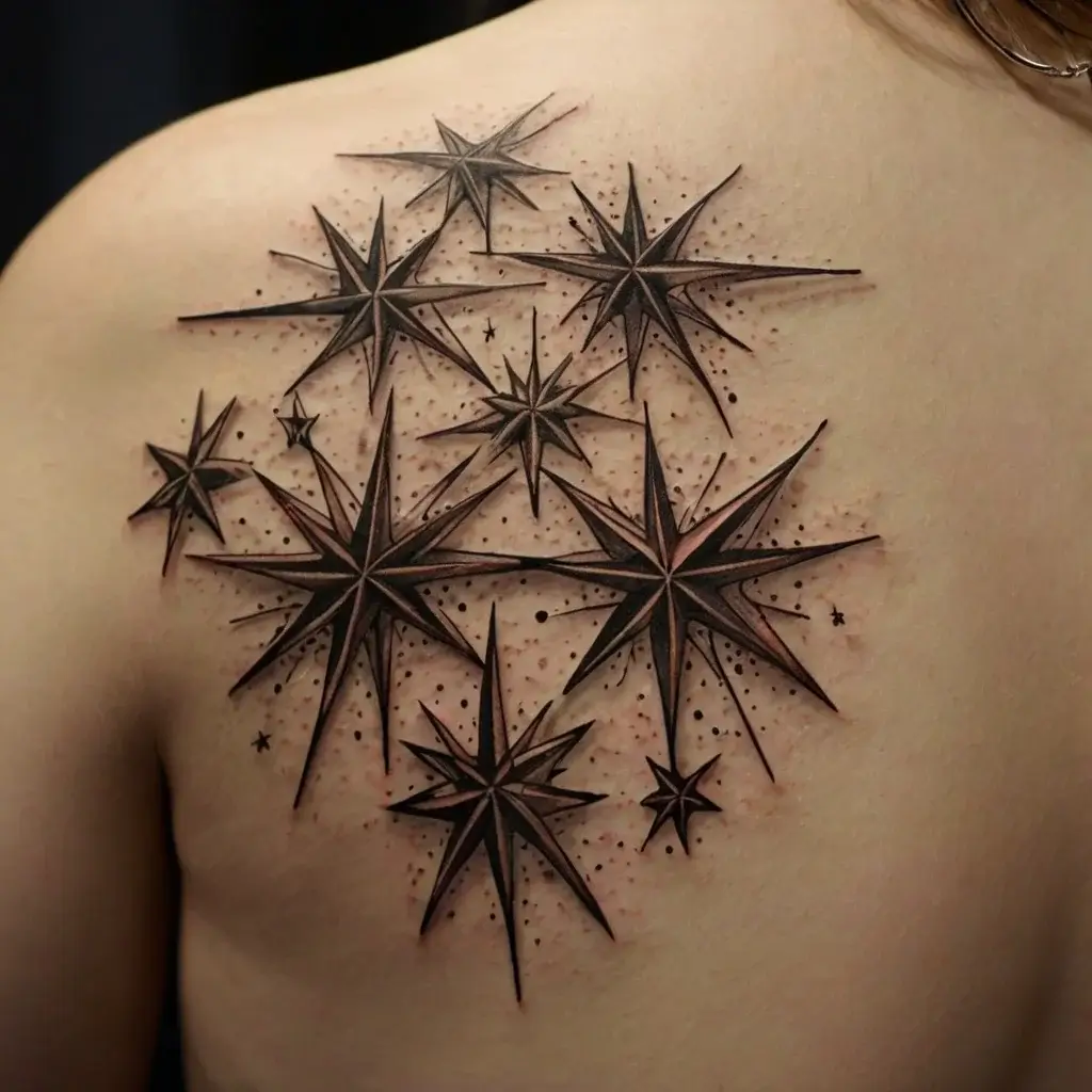 shoulder star tattoos (121)