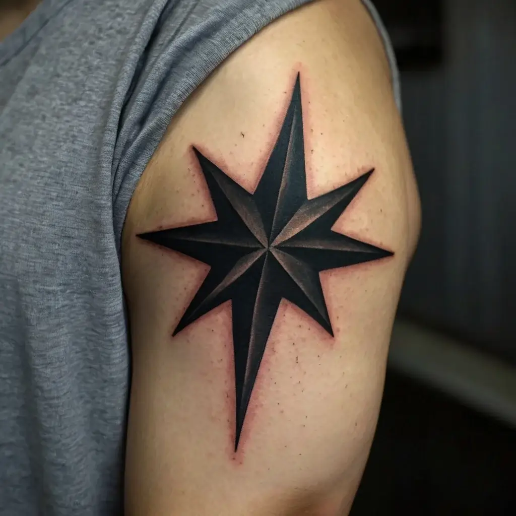 shoulder star tattoos (93)