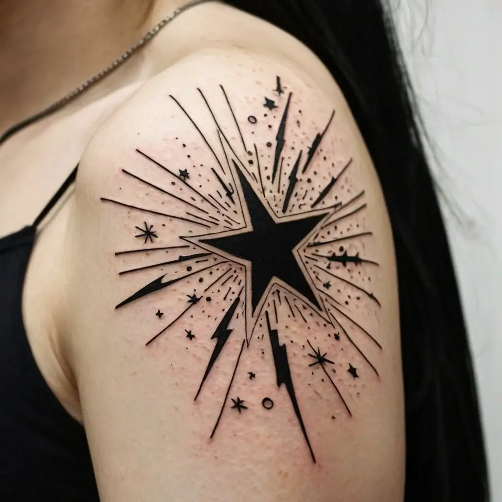 shoulder star tattoos (96)