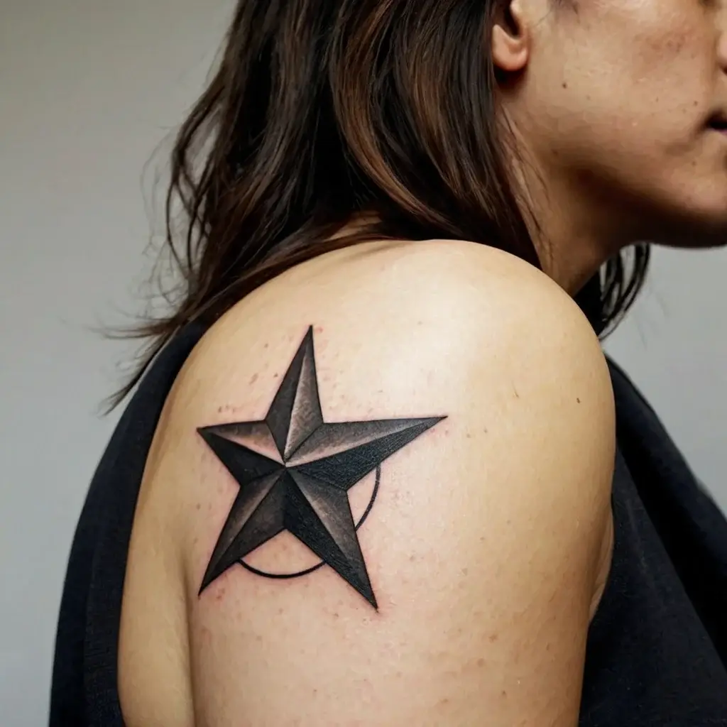 shoulder star tattoos (97)