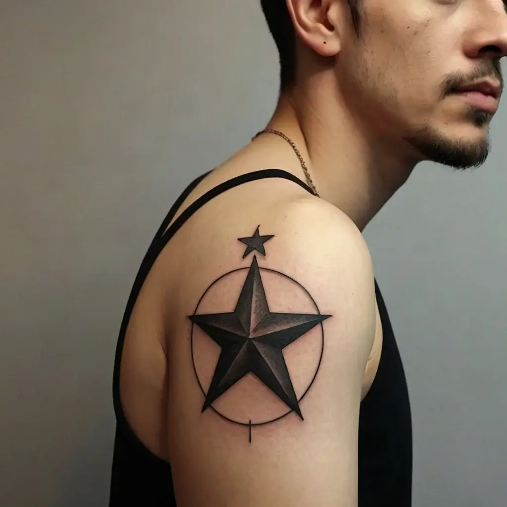 shoulder star tattoos (98)