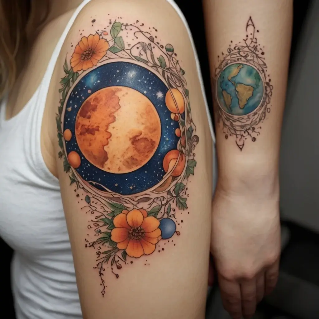 solar system tattoo (2)