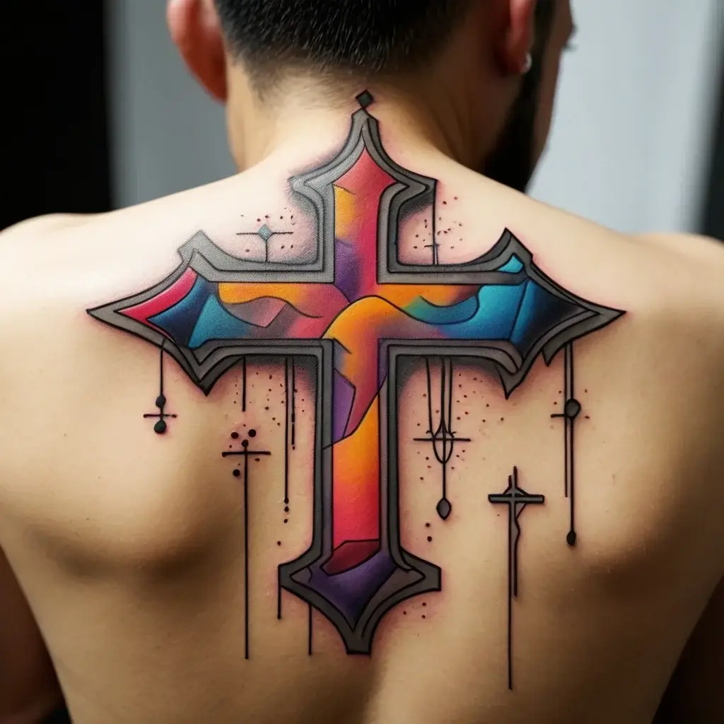 three cross tattoo (3)