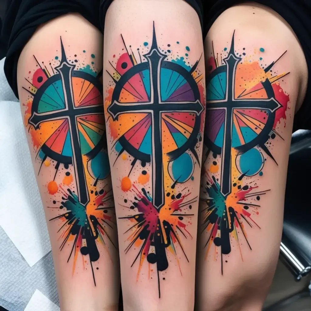 three cross tattoo (4)