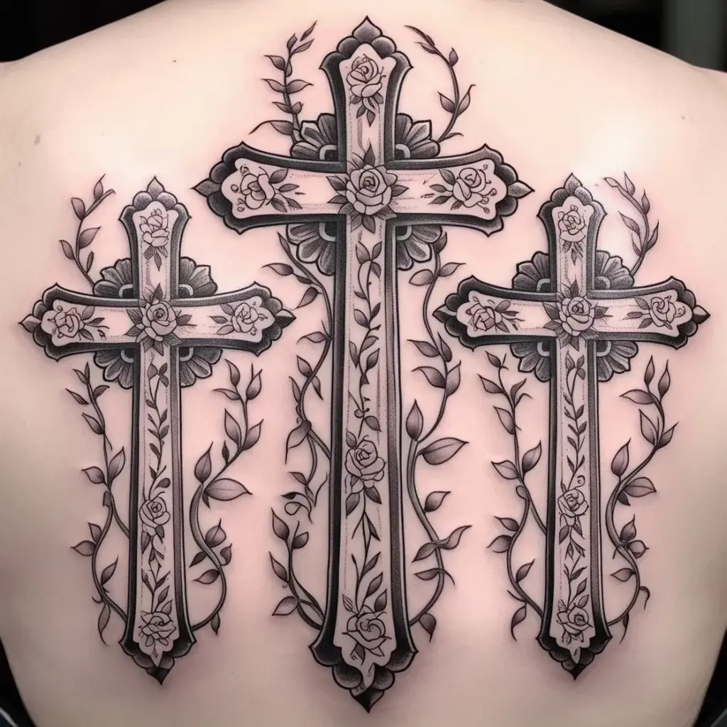 three cross tattoo (5)