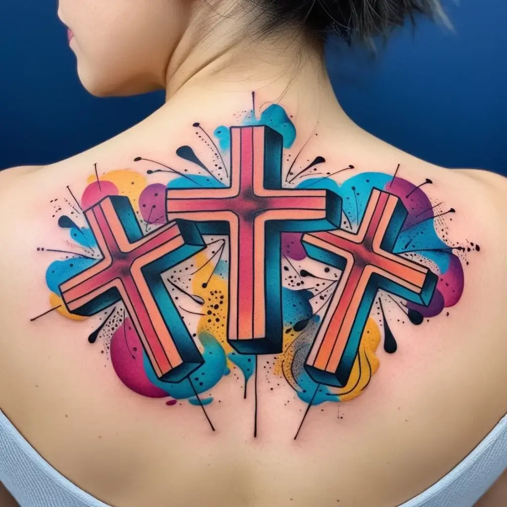 three cross tattoo (7)