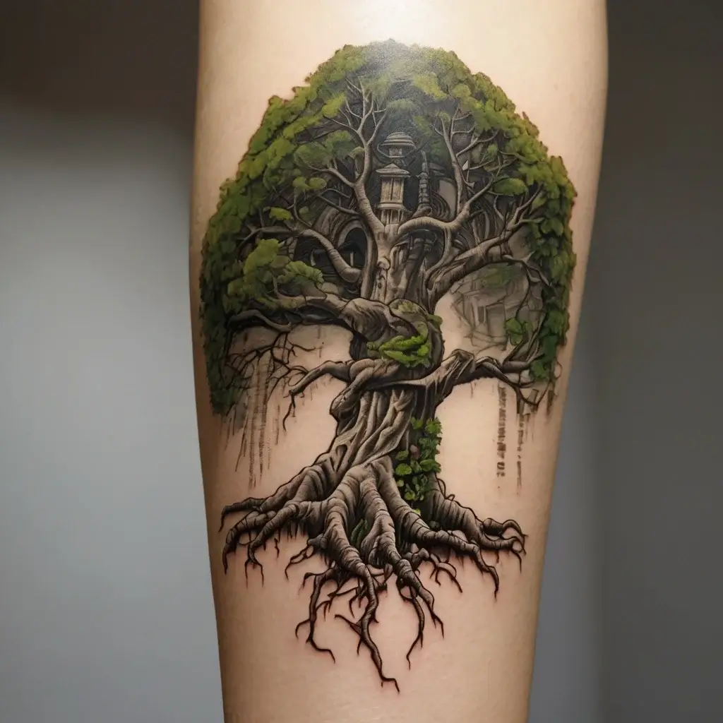 tree leg tattoo (13)