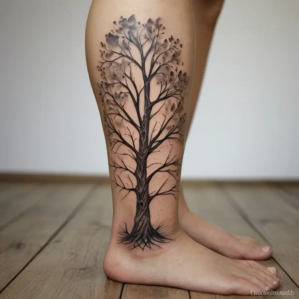 tree leg tattoo (16)