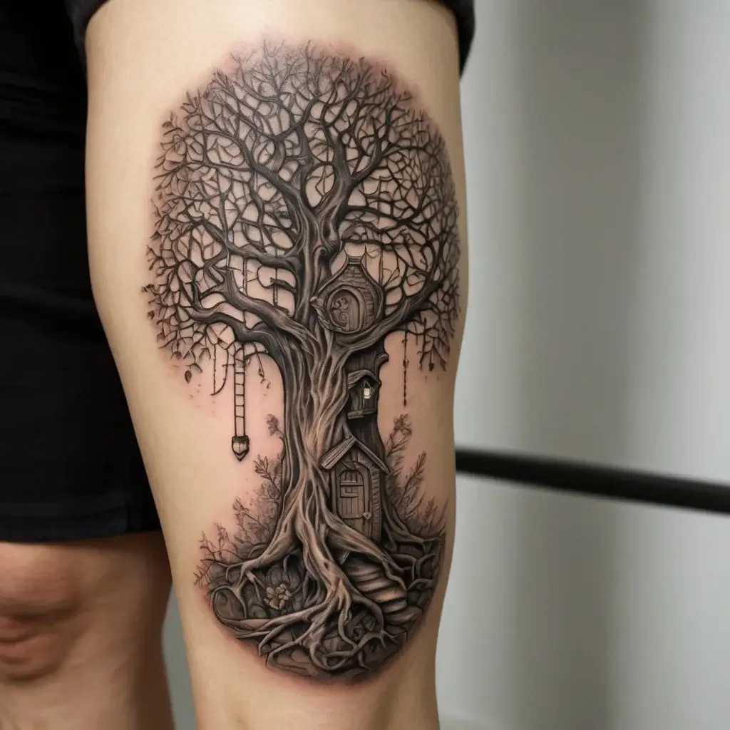 tree leg tattoo (3)