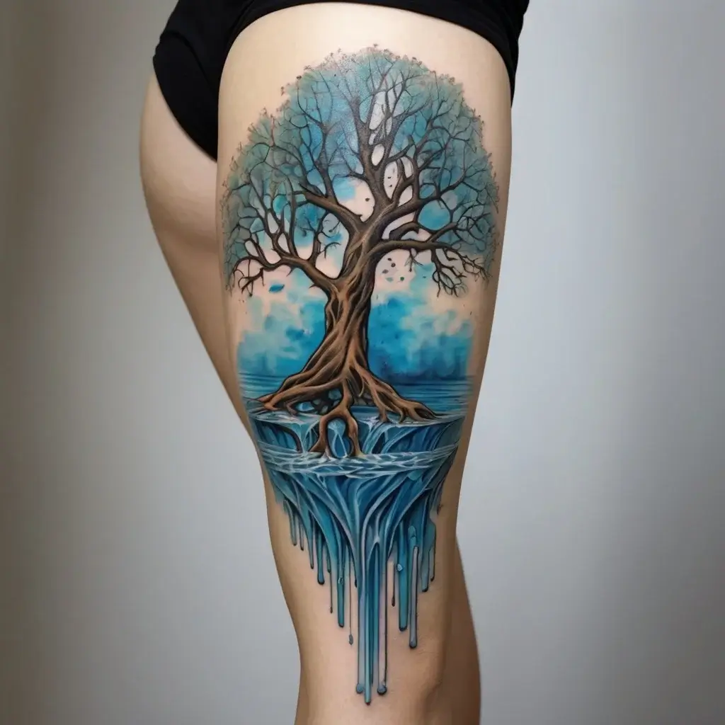 tree leg tattoo (30)