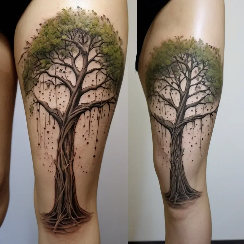 tree leg tattoo (39)