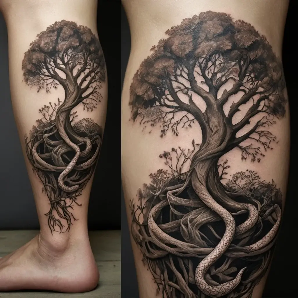 tree leg tattoo (44)