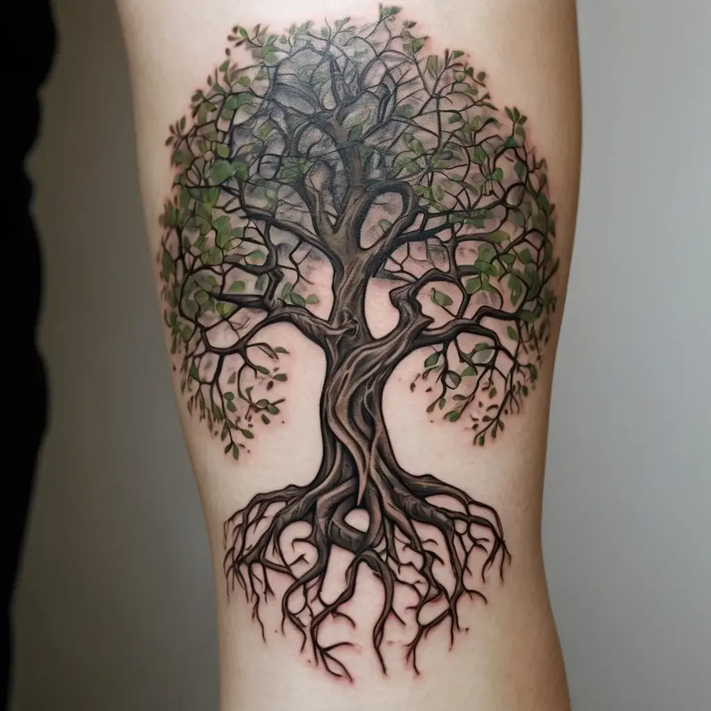 tree leg tattoo (50)