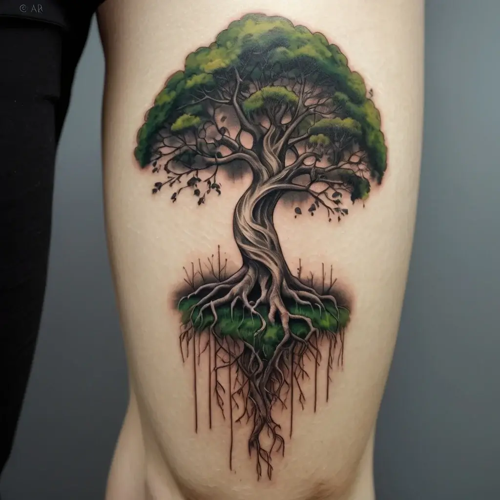 tree leg tattoo (54)