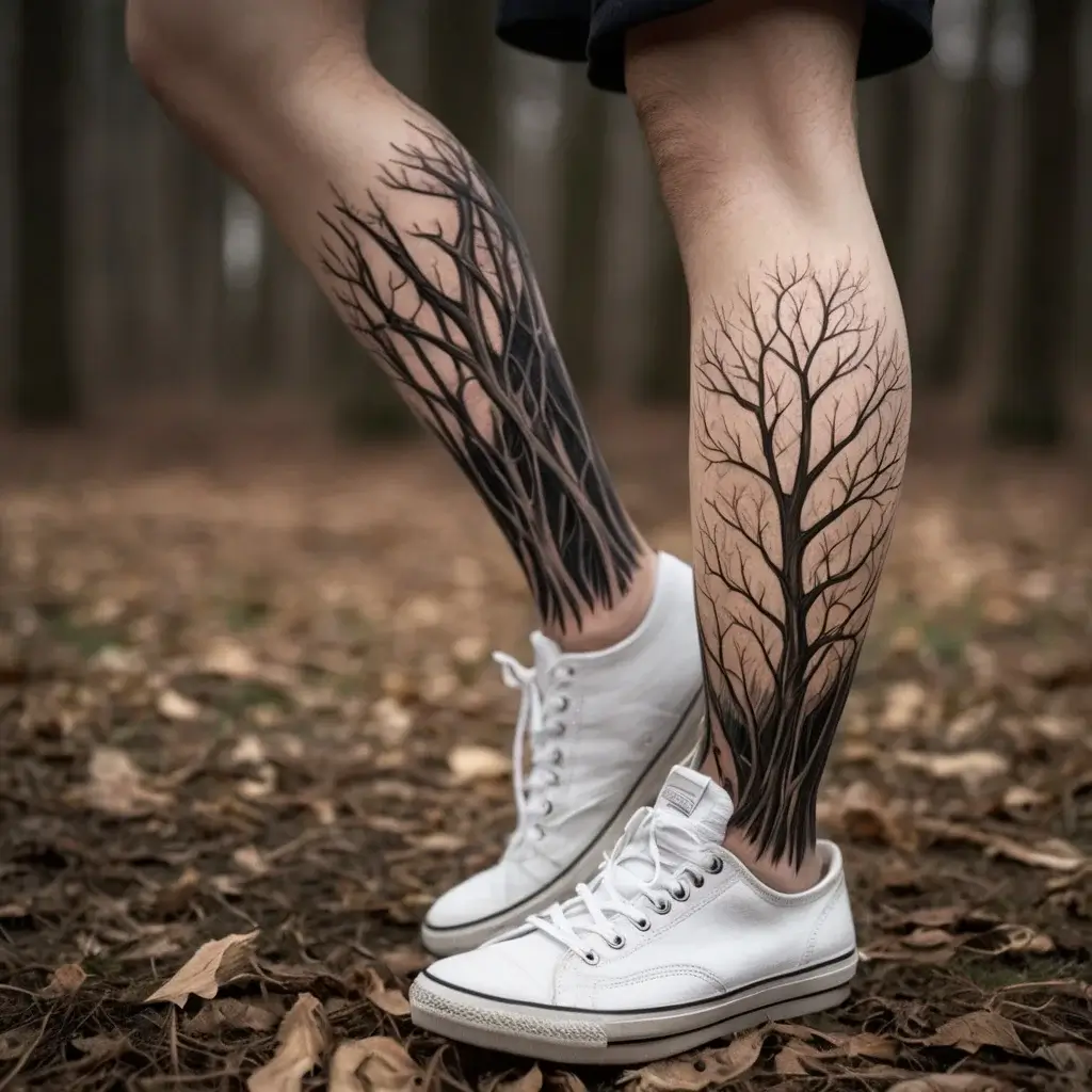 tree leg tattoo (58)