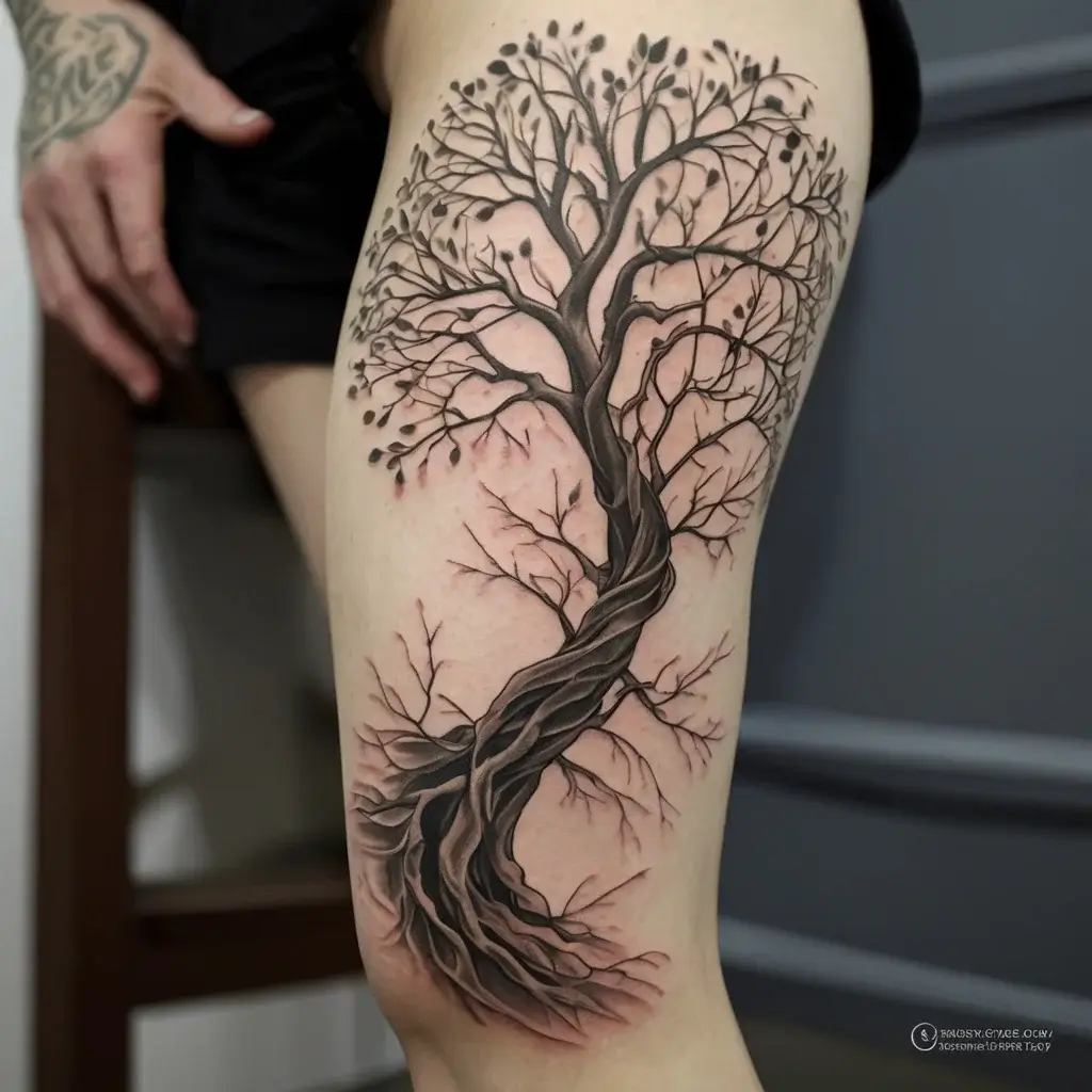 tree leg tattoo (59)