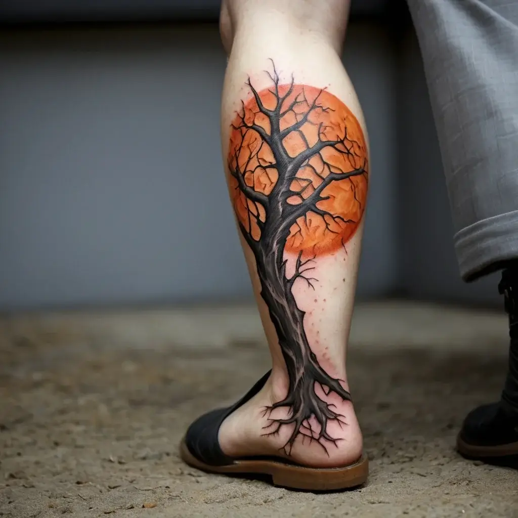 tree leg tattoo (8)