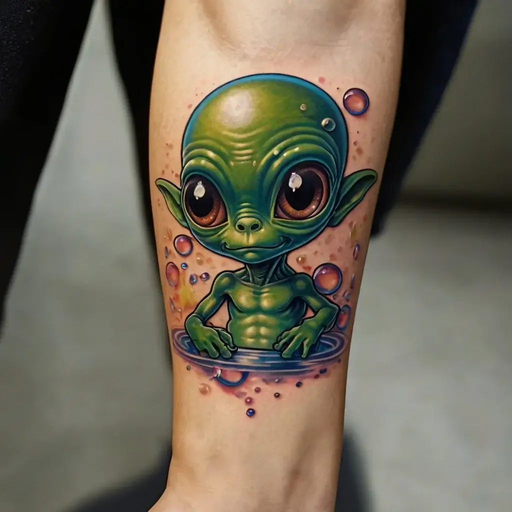 Alien Tattoos Meaning Significance 121 Designs HBTat2