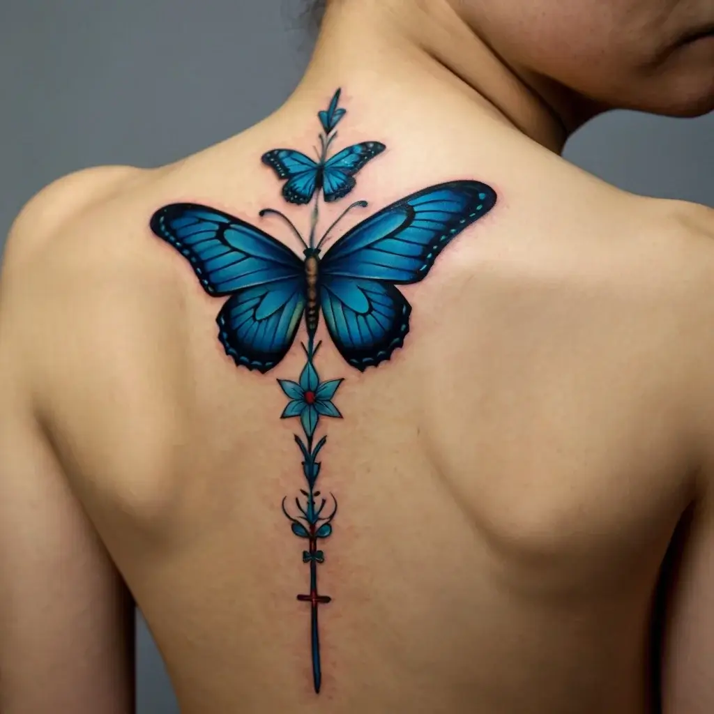 butterfly cross tattoos (19)