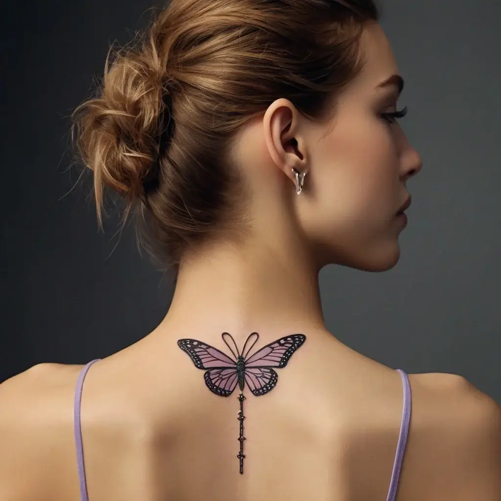 butterfly cross tattoos (26)