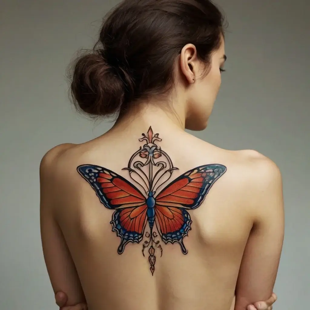 butterfly cross tattoos (28)