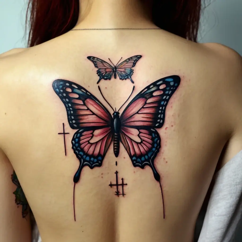 butterfly cross tattoos (40)