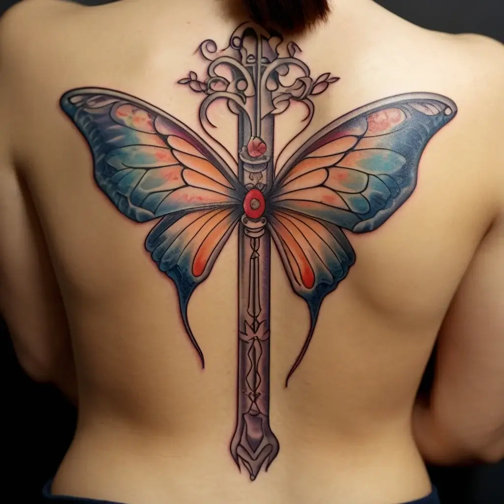 butterfly cross tattoos (52)