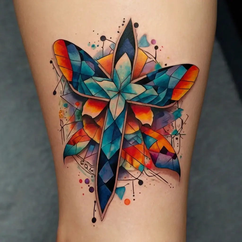 butterfly cross tattoos (54)