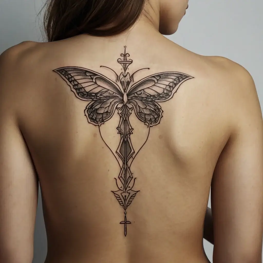 butterfly cross tattoos (58)