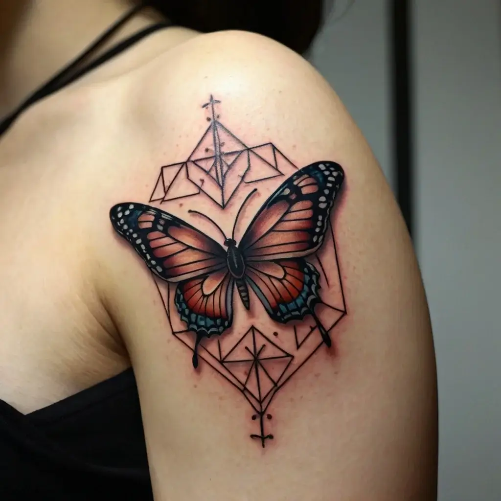 butterfly cross tattoos (60)