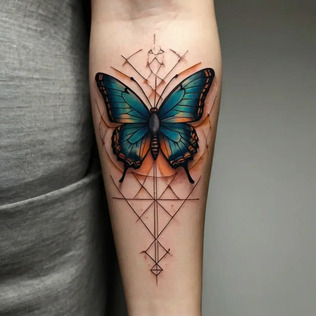 butterfly cross tattoos (61)