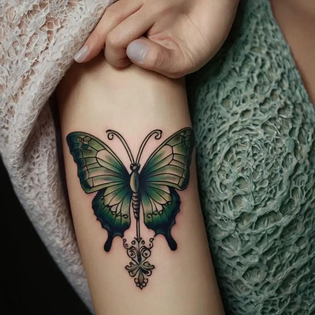 butterfly cross tattoos (66)