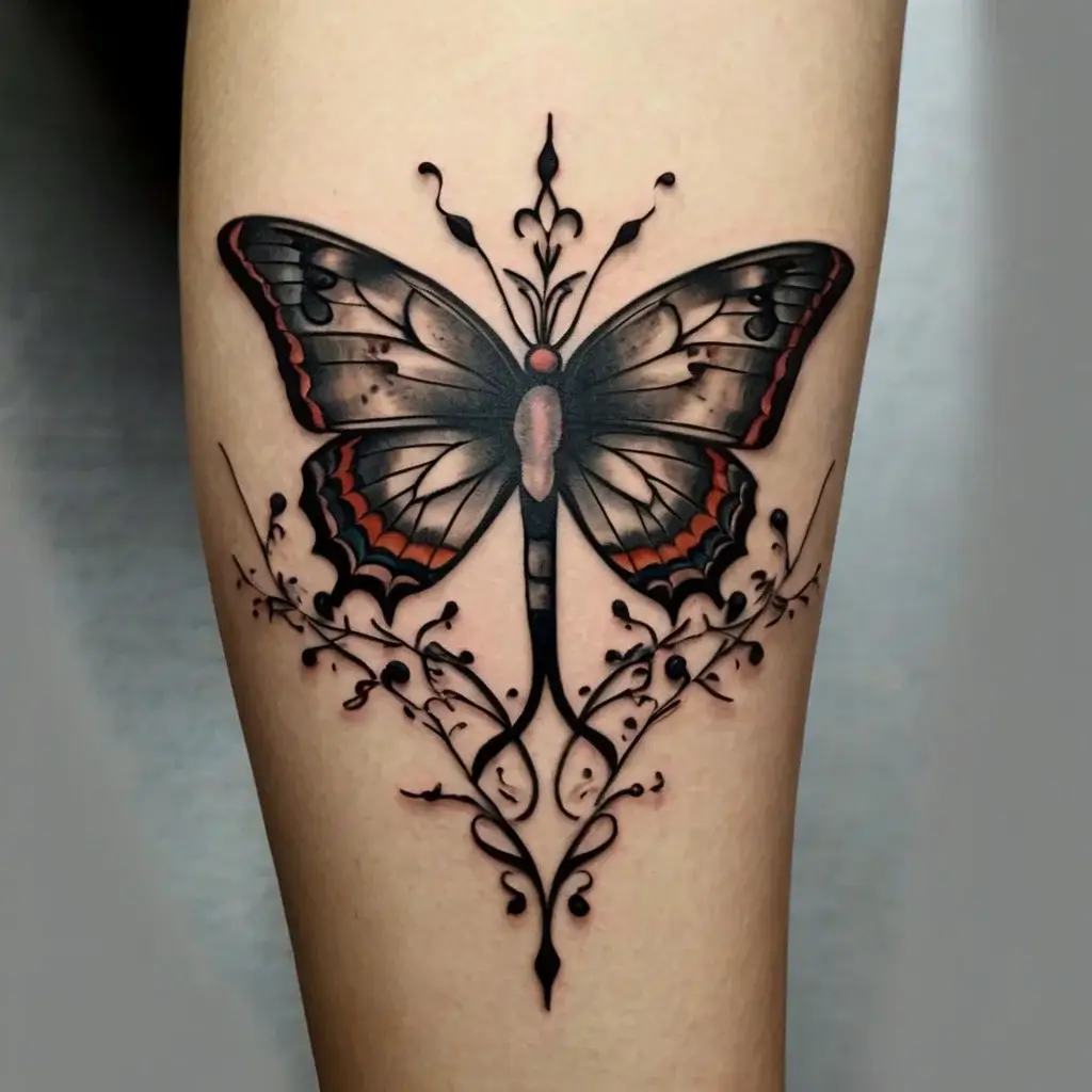 butterfly cross tattoos (67)