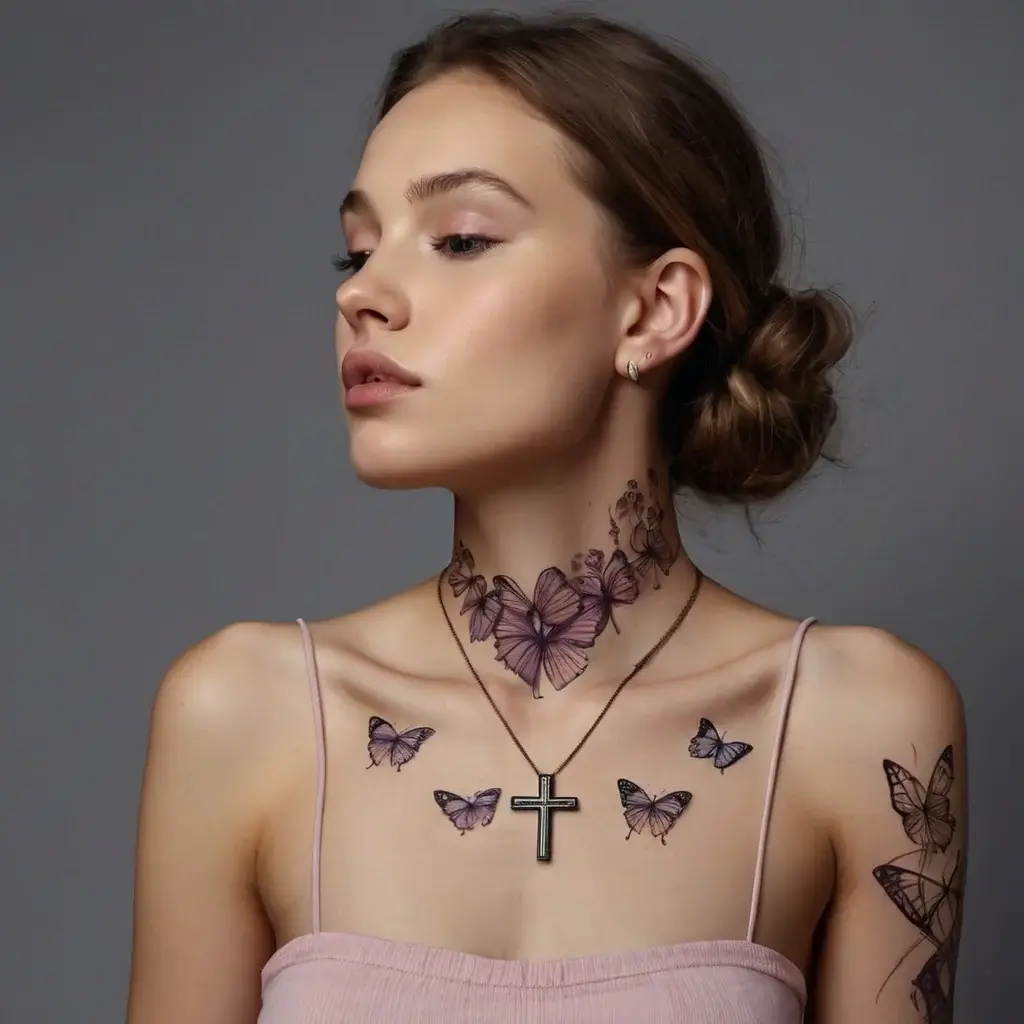 butterfly cross tattoos (78)