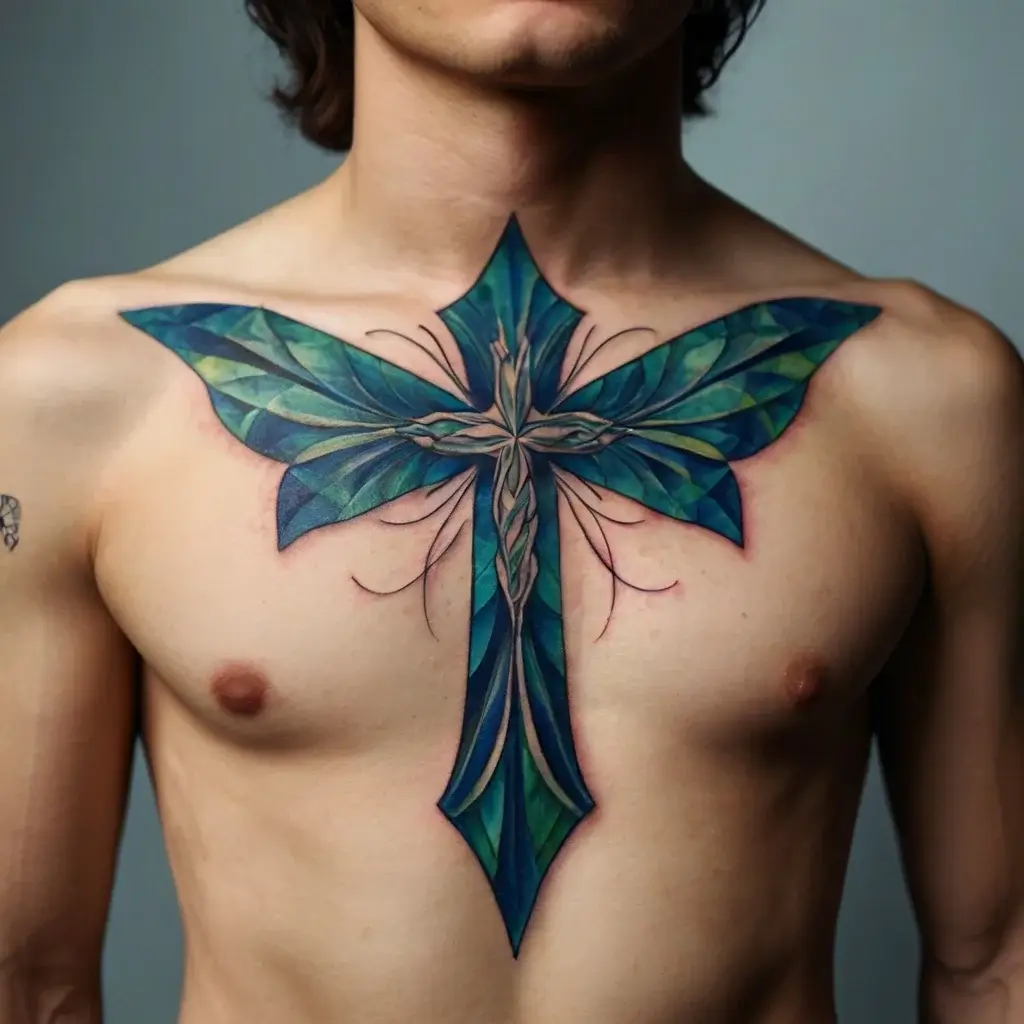 butterfly cross tattoos (8)