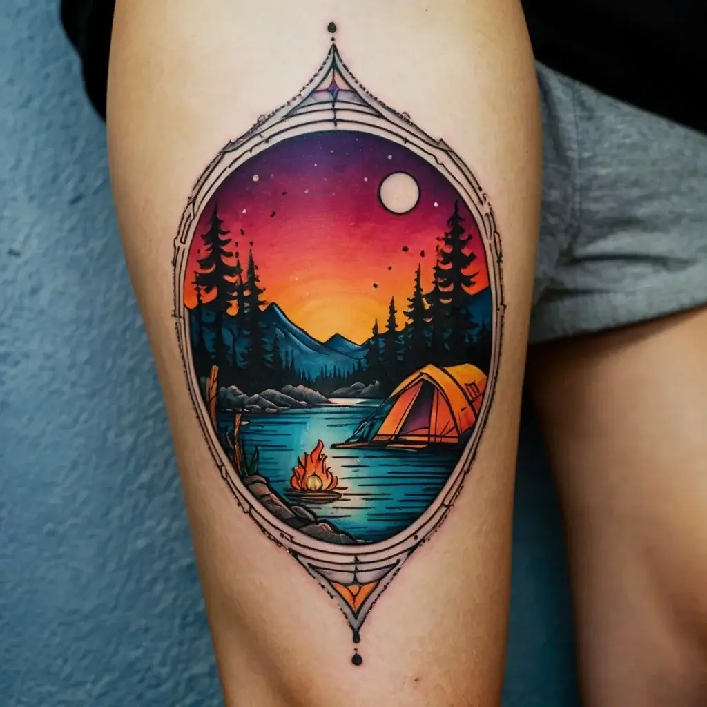 camping tattoo (11)