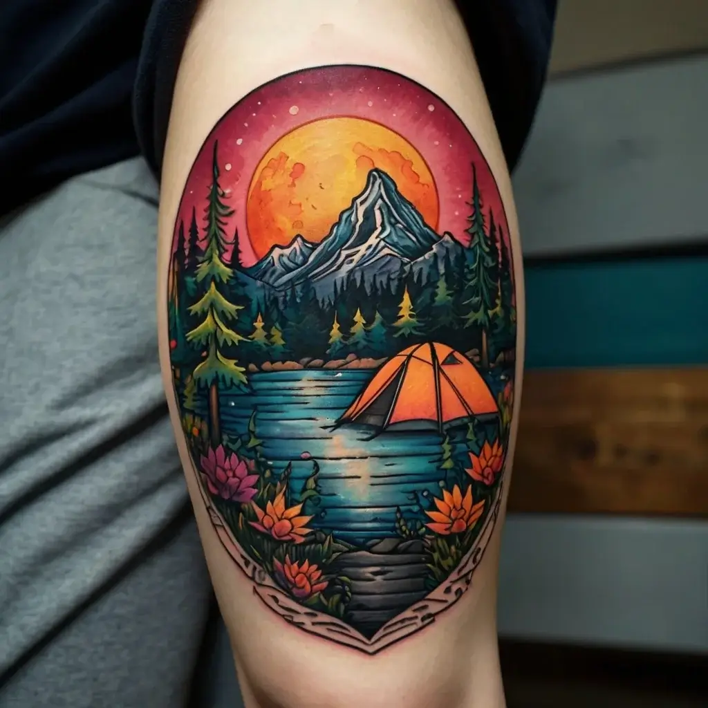 camping tattoo (12)