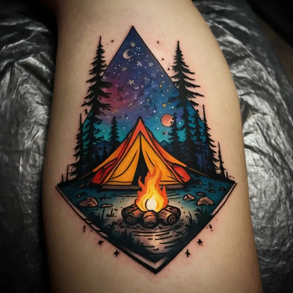 camping tattoo (28)