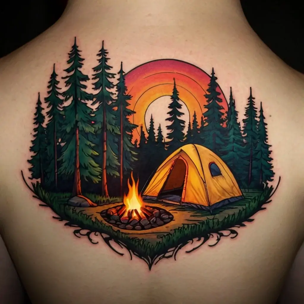 camping tattoo (29)