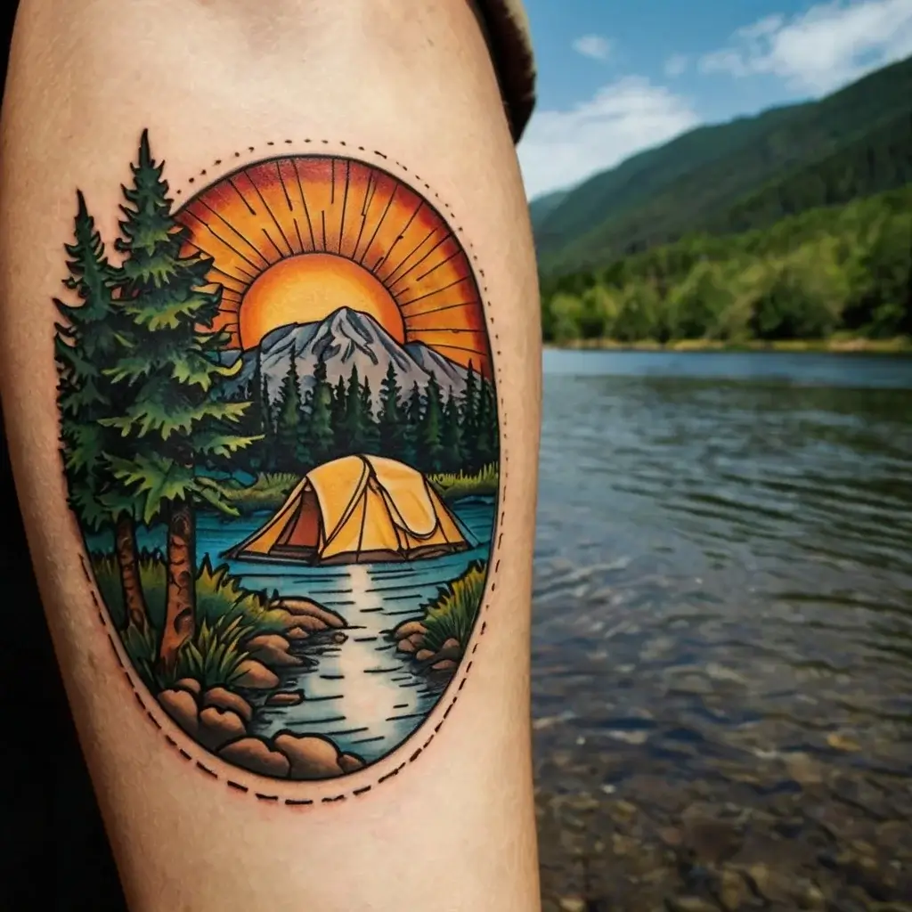 camping tattoo (30)